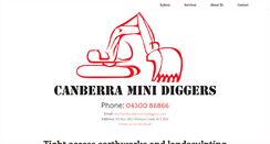 Desktop Screenshot of canberraminidiggers.com